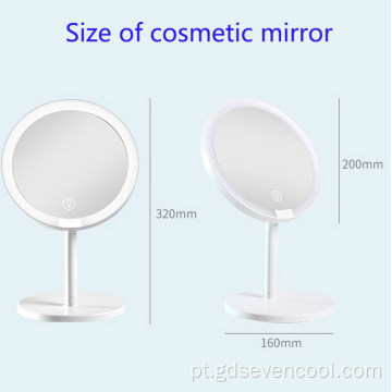 Mirror LED de espelho de mesa lateral único espelho de maquiagem LED
